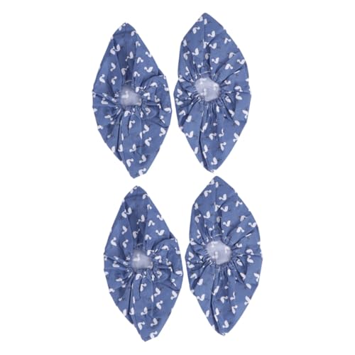 INOOMP 2 Paare Waschbare Baumwoll schuhüberzieher Dicke Strapazierfähige rutschfeste Innenschuhschutz für Herren und Damen Staubdichte Atmungsaktive Fußabdeckung in Blau von INOOMP