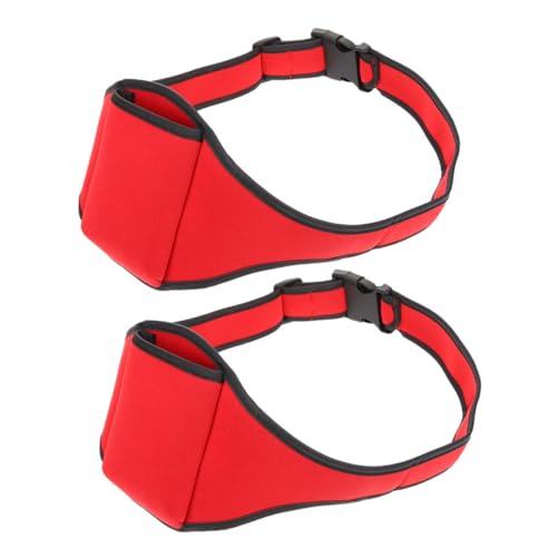 INOOMP 2er-Pack Laufender Weizenbeutel Sport-mikrofontasche Laufwerk Laufzubehör Für Damen Tasche Für Mikrofonständer Gürteltasche Für Mikrofon Rot Polyester von INOOMP