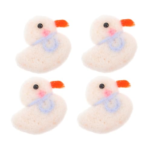 INOOMP 4stücke Wollfilz Tier Verzierungen Cartoon Handgefertigt Für Diy Haarspangen Zubehör Ornamente Aus Nadelfilz von INOOMP