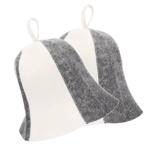 INOOMP 4stücke Filz Sauna Hut Für Frauen Und Mädchen Bequeme Praktische Badekappe Aus Wollfilz Für Sauna Und Camping Mit Aufhängering Für Einfache Lagerung von INOOMP