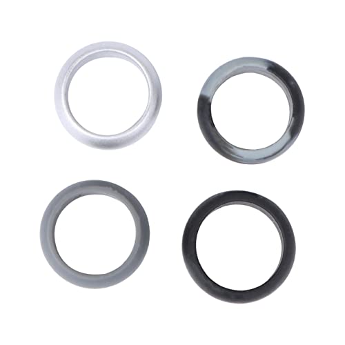 INOOMP 4 Stücke Silikonring Silberring Größe Zappelring Ringe für den Sport Sportringe Eheringe aus Silikon von INOOMP
