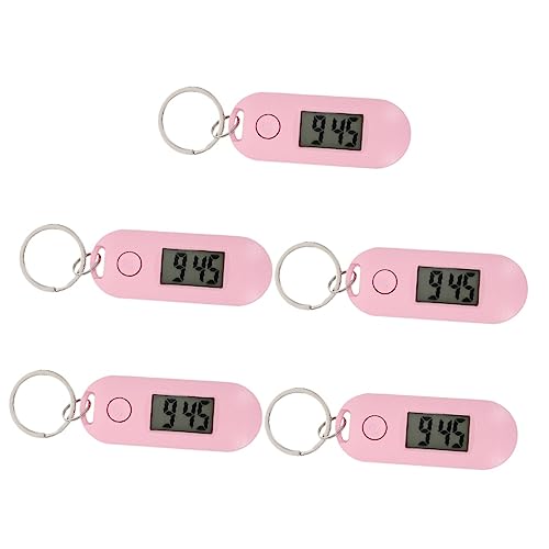 INOOMP 5 Elektronische Schlüsselanhänger-Uhr Türdekoration Pflege-Taschenuhr Ostern-Schlüsselanhänger Taschenuhr Tragbarer Kindermonitor von INOOMP