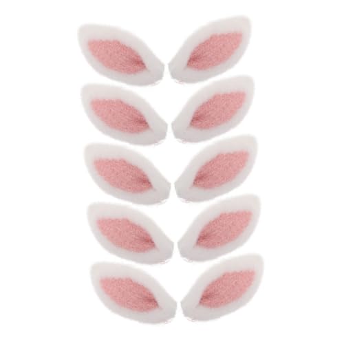 INOOMP 5 Paare Hasenohr Stirnband Ästhetisches Hasenohr für Haarspangen Hasenohren zum Selbermachen Hasenkostümzubehör Hasenohren Cosplay Hasenohranhänger Stoff von INOOMP