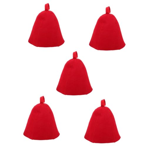 INOOMP 5stücke Felt Sauna Hat Für Damen Und Herren Dicke Wasserabsorbierende Atmungsaktive Filzkappe Für Sauna Und Wellness Schützt Vor Überhitzung Und Schont Die Haare Leicht Und von INOOMP