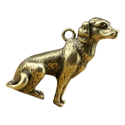 INOOMP Messing Hundeschlüsselanhänger mit Retro hundemotiv Leichtes Sitzendes Hundependant Vielseitiger Schmuck für Schlüssel Rucksack Handy Geschenk für Hundeliebhaber von INOOMP