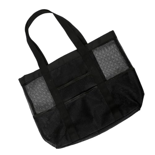 INOOMP Reißfeste Mesh Strandtasche mit Fächern Faltbare Leichte Strand Reise handtasche für Damen und Herren Vielseitiger Outdoor organizer mit Doppelgriff für Schwimmen und von INOOMP
