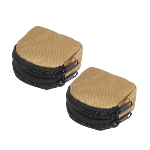 INOOMP Münztasche Mit Reißverschluss Kleine Utility-Tasche Für Herren Und Damen Münzbeutel Klein Organizer Zum Befestigen Für Bargeld Karten Und Kleine Gegenstände von INOOMP