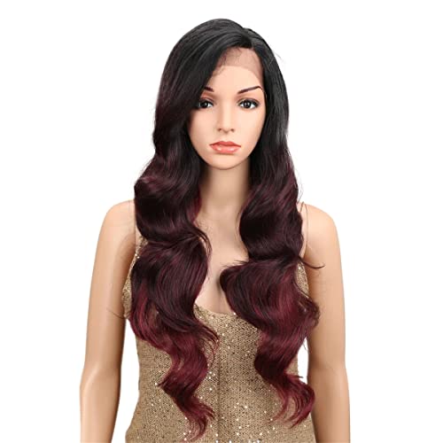 Lace Front Perücken,Ombré Perücke Körperwelle Seitenteil Spitze 150 Dichte Lang Blond Hitzebeständig Synthetische Perücken Für Schwarze Frauen,B,24 inch von INPETS