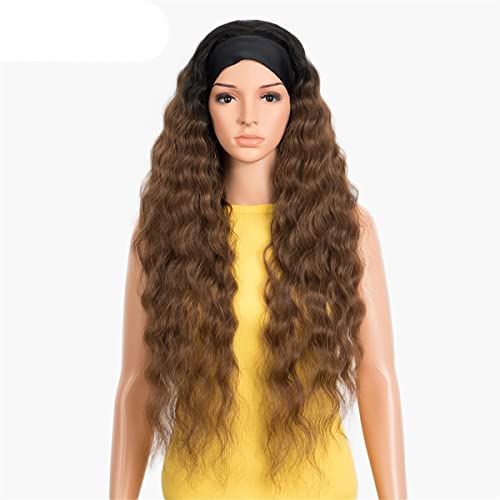 Lace Front Perücken,Stirnband Perücke Tief Gewellte Stirnband Perücke Für Frauen Kein Ersatz Ombreblonde Synthetische Stirnband Perücke,G,20 inch von INPETS