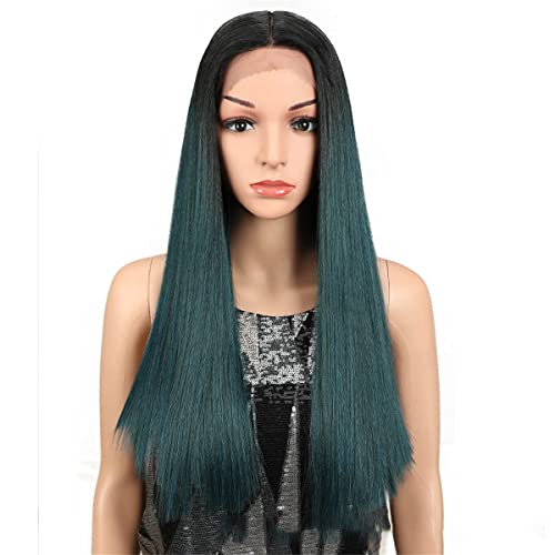 Lace Front Perücken,Synthetische Spitzeperücke Für Schwarze Frauen Hitzebeständiges Glattes Haar Afroamerikaner Geflochtene Perücke Für Frauen,G,26 inch von INPETS