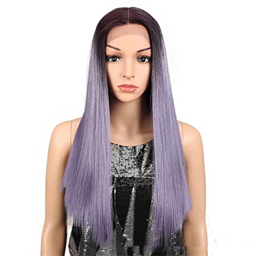 Lace Front Perücken,Synthetische Spitzeperücke Für Schwarze Frauen Hitzebeständiges Glattes Haar Afroamerikaner Geflochtene Perücke Für Frauen,Vc,18 inch von INPETS