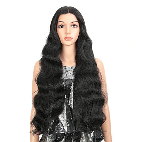 Lace Front Perücken,Synthetische Wasserwellen Spitzenteil Perücke Für Schwarze Frauen Lolita Perücke Tiefe Welle Grün Cosplay Hitzebeständige Faser,G,24 inch von INPETS