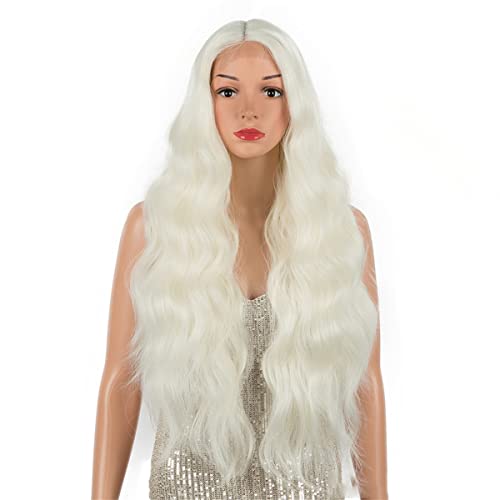 Synthetische Lace Front Perücken,Synthetische Lose Tiefe Wellen Spitze Front Perücke Für Frauen Ombre Blonde Perücke Cosplay Perücke Hitzebeständig,A,24 inch von INPETS