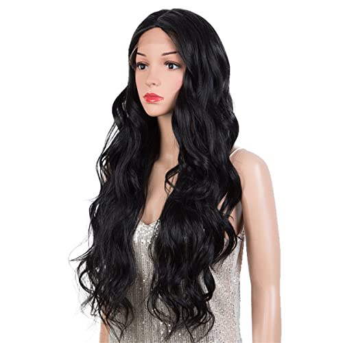 Tiefe Welle Perücke Synthetische Spitzeperücken Körperwelle Ombre Blonde Spitzeperücken Für Schwarze Frauen Cosplay Perücken Hochtemperaturhaar,A,24 inch von INPETS