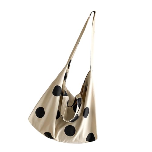 2025 Koreanische Stile Dot Damen Handtasche Leichte Schulter Crossbody Taschen mit bequemem Riemen Koreanische Umhängetasche, aprikose, One Size von INSEOWI