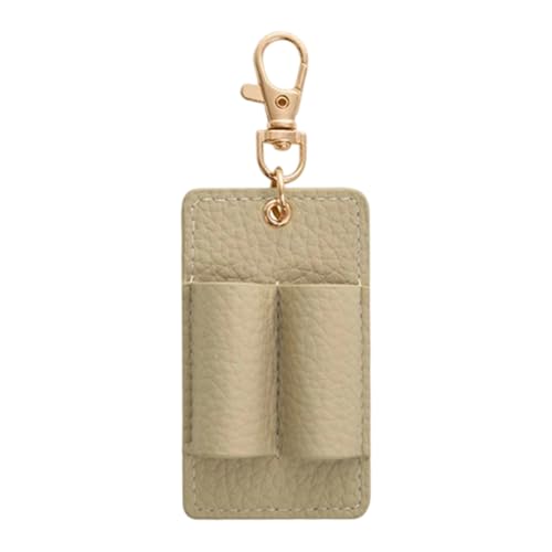 INSEOWI Leder Stift Clip Organizer Doppelschlitz Halter mit abnehmbarem Schlüsselanhänger für Notebooks Rucksäcke Reise Essential Doppelhalter mit Edelstahlclip, khaki INSEOWI Leder Stift Clip Organizer Doppelschlitz Halter mit abnehmbarem Schlüsselanhänger für Notebooks Rucksäcke Reise Essential Doppelhalter mit Edelstahlclip, khaki von INSEOWI