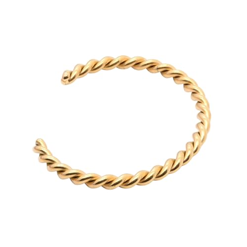 INSEOWI Praktische Hohe Polierte Spiralen Manschettenarmband Komfortable Alltagsbekleidung Mit Geschenken Beutel Täglich Gebrauch Casual Kee Modische Edelstahlarmarm Armaturen von INSEOWI