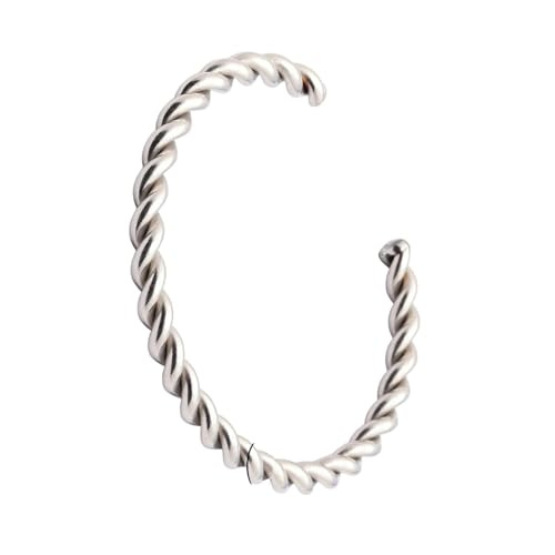 INSEOWI Praktische Hohe Polierte Spiralen Manschettenarmband Komfortable Alltagsbekleidung Mit Geschenken Beutel Täglich Gebrauch Casual Kee Modische Edelstahlarmarm Armaturen von INSEOWI