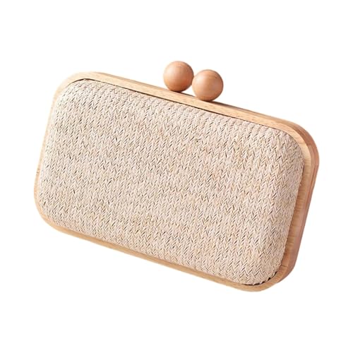 INSEOWI Strohklumpen Handtaschen Für Frauen Mädchen Abend Klauen Geldbörse Handtasche Stroh Schulter Crossbody Summers Strand Sommerstrand von INSEOWI