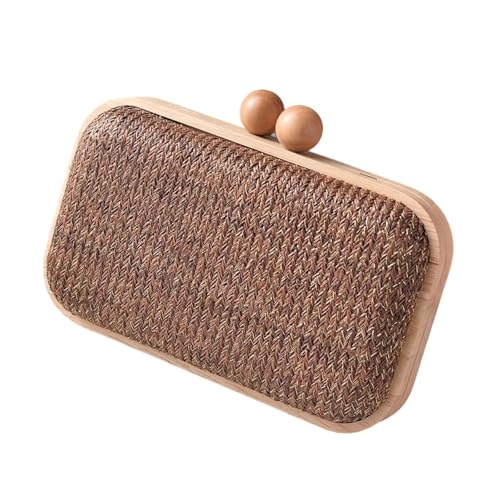 INSEOWI Strohklumpen Handtaschen Für Frauen Mädchen Abend Klauen Geldbörse Handtasche Stroh Schulter Crossbody Summers Strand Sommerstrand von INSEOWI