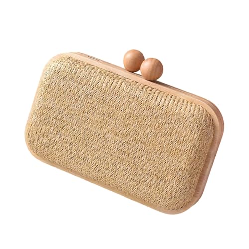INSEOWI Strohklumpen Handtaschen Für Frauen Mädchen Abend Klauen Geldbörse Handtasche Stroh Schulter Crossbody Summers Strand Sommerstrand von INSEOWI
