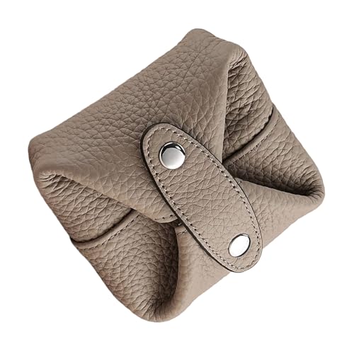 Kompakte Reise-Organisierte, praktische PU-Münztasche, organisierte, tragbare Kosmetiktasche für den täglichen Gebrauch, multifunktionale Aufbewahrungstasche, grau, Einheitsgröße von INSEOWI