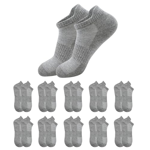 INSISMY 10 Paar Sneaker Socken Herren Damen Baumwolle Low Cut Laufsocken Atmungsaktiv Knöchel Socken Kurz Running Wandersocken von INSISMY
