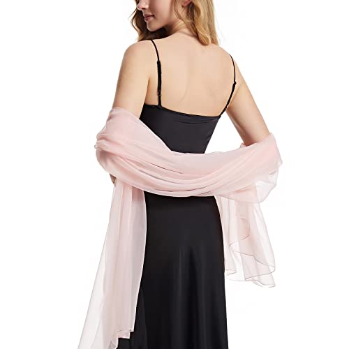 INSISMY Stola für Damen Festlich Abendkleid 190 * 110 cm Extra Lang Chiffon Sonnenschutz Sommer Seide Schal für Hochzeit Reise Party von INSISMY