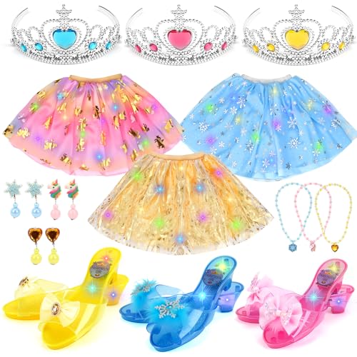 Prinzessin Dress Up Schuhe, leuchtendes Prinzessinnen-Kostüm für Mädchen, Pretend Toys Geschenke für 3 4 5 6 Jahre Prinzessin Dress Up Schuhe, leuchtendes Prinzessinnen-Kostüm für Mädchen, Pretend Toys Geschenke für 3 4 5 6 Jahre von INSPIMYST