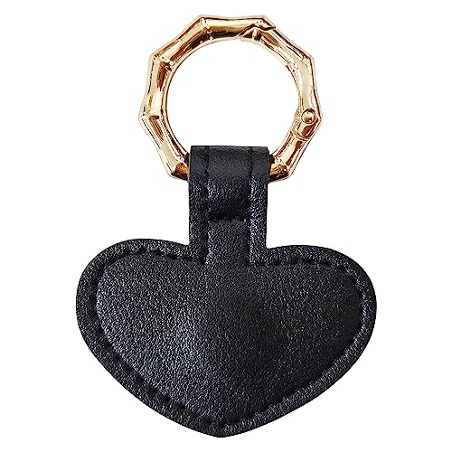 INSPUTOL Hutclip für Tasche, Reisen, magnetischer Hutclip, PU-Leder, Hutclip, herzförmiger Hut, magnetischer Clip, Hutclip für Damen und Herren (schwarz) von INSPUTOL