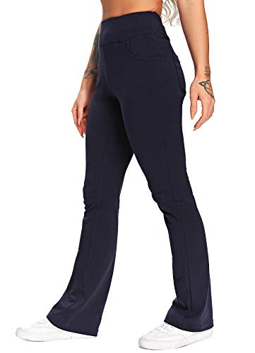 INSTINNCT Damen Hose Jogginghose Freizeithose Schlaghosen Weites Straight Bein mit Tunnelzug #0 Dunkelblau mit Taschen M von INSTINNCT