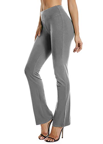 INSTINNCT Damen Hose Jogginghose Freizeithose Schlaghosen Weites Straight Bein ohne Tunnelzug #2 Grau(gummibundohnekordel) 2XL von INSTINNCT