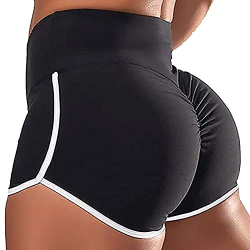 INSTINNCT Damen Sportshort Kurz Leggings Hohe Taille mit Bauchkontrolle Short C-Schwarz M von INSTINNCT