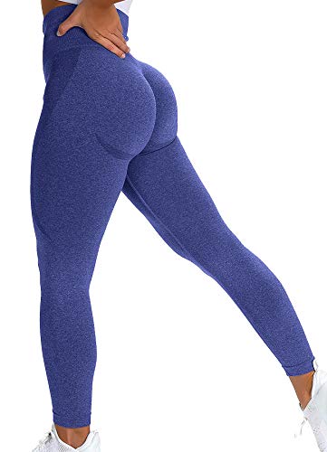 INSTINNCT Damen Scrunch Butt Leggings Booty Lifting Laufhose Sportstrumpfhosen Push Up Tights Yoga Pants Fitnesshose Yogahose Jogging Running Workout Training Gym Fitness Lächeln Stil - Dunkelblau L von INSTINNCT