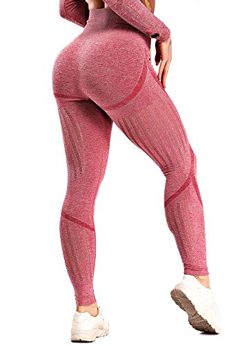 INSTINNCT Damen Yoga Lange Leggings Slim Fit Fitnesshose Sporthosen #3 Laser Stil - Rosa M von INSTINNCT