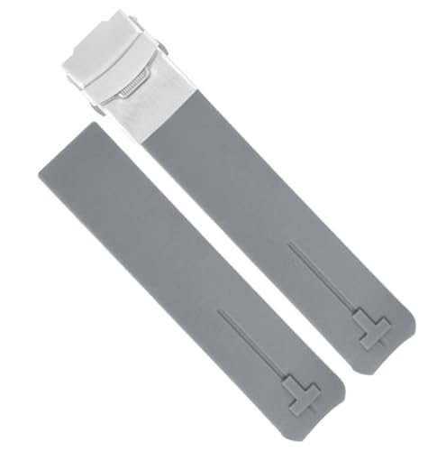 INSTR Sport-Silikon-Armband für Tissot Touch T013 T047 T-Sport T013420A T047420A T33 Wasserdichtes Uhrenarmband(Gray silver1 21mm) von INSTR