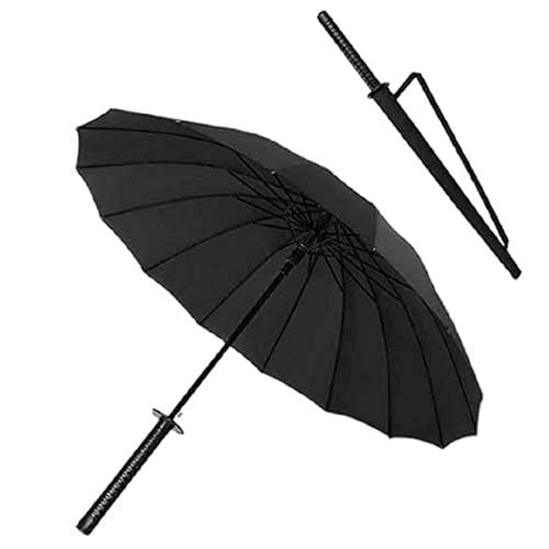 Samurai Sword Regenschirm Japanische Ninja-Artige Regenschirme Mit Langem Griff Large Windproof Umbrella (16K) von INSTUS