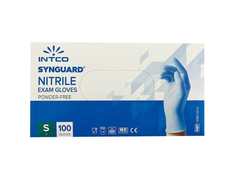 INTCO Nitril-Handschuhe SYNGUARD Nitril Handschuhe (100er Box) blau von INTCO