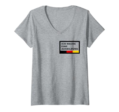 Damen Integration - ICH Mache EINE Ausbildung T-Shirt mit V-Ausschnitt Damen Integration - ICH Mache EINE Ausbildung T-Shirt mit V-Ausschnitt von INTEGRATION