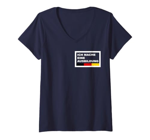 Damen Integration - ICH Mache EINE Ausbildung T-Shirt mit V-Ausschnitt Damen Integration - ICH Mache EINE Ausbildung T-Shirt mit V-Ausschnitt von INTEGRATION