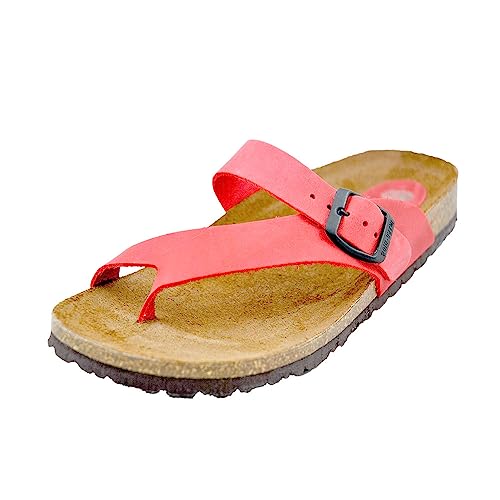 INTER-BIOS 7119 Bio-Leder-Sandalen für Damen, Rot, rot, 37 EU von INTER-BIOS