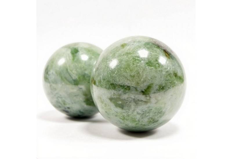 INTERGARDEN Massageball Qi Gong Kugeln Naturstein – Poliert, Massage- & Handkugeln 2er Set von INTERGARDEN