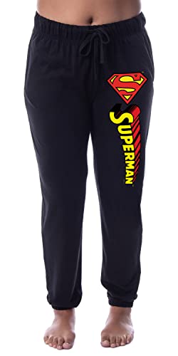 DC Comics Damen Schlafanzughose Superman-Logo Icon Classic Jogger, Schwarz , 38 von INTIMO