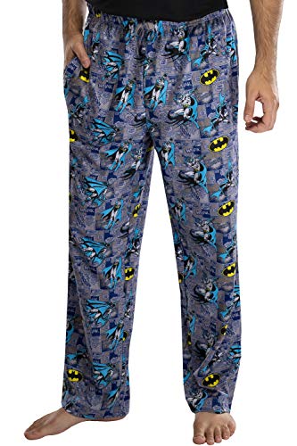 DC Comics Pyjamahose für Erwachsene, klassisch, Batman, Comic, Allover-Print, Loungewear, Pyjamahose für Herren, GRAU, L von INTIMO