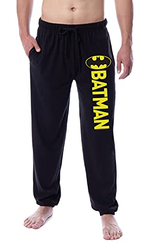 DC Comics Men's Batman Classic Bat Logo Sleep Jogger Pajama Pants (X-Large) Black von INTIMO