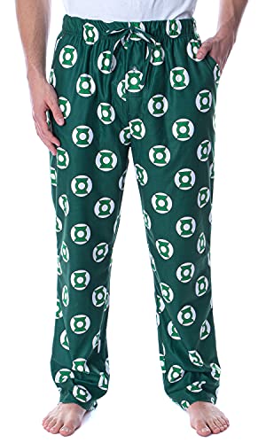 DC Comics Men's Green Lantern Allover Symbol Superhero Loungewear Sleep Pajama Pants (Medium) von INTIMO