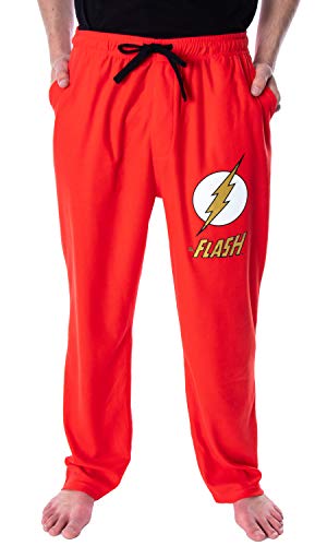 DC Comics Men's The Flash Classic Logo Loungewear Sleep Pajama Pants (Medium, Red) von INTIMO