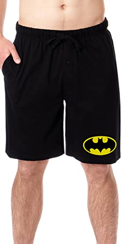 DC Comics Mens' Batman Bat-Symbol Classic Logo Icon Sleep Pajama Shorts (Medium) Black von INTIMO