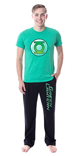DC Comics Mens' Green Lantern Logo Character Distressed Sleep Pajama Set von INTIMO