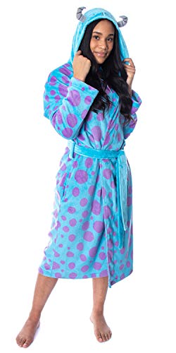 Disney Adult Monsters Inc Sulley Costume Ultra-Soft Fleece Plush Hooded Robe Bathrobe von INTIMO